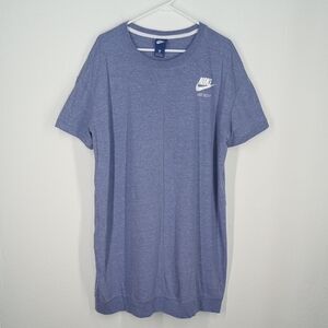 Nike Vintage Gym T-shirt Dress Size 2X Organic Cotton Blend